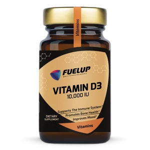 Fuel-Up Vitamin D3 10 000 IU – Nagy dózisú D3-vitamin lágyzselatin kapszulában (120 db)