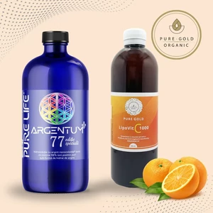 ARGENTUM+ 77 ezüstkolloid oldat 480ml + LipoVita C 1000 folyékony liposzómás C vitamin 500ml