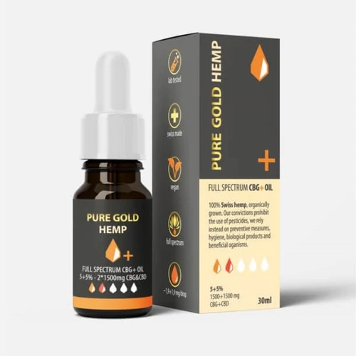 5+5% Pure Gold Hemp CBG+ olaj 30ml