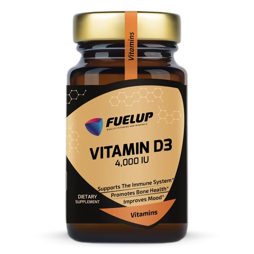 Fuel-Up Vitamin D3 4000 IU – Természetes D3-vitamin lágyzselatin kapszulában (120 db)