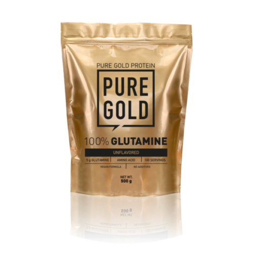 Pure Gold Protein 100% L-Glutamine aminosav por_ízesítetlen 500g 