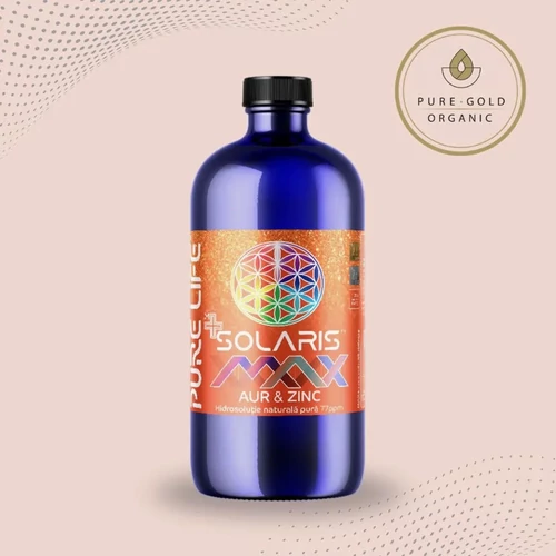 SOLARIS™ MAX 77ppm természetes arany és cink kolloid 480ml
