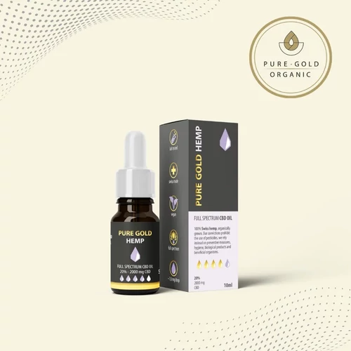 20% Pure Gold Hemp CBD olaj 10ml