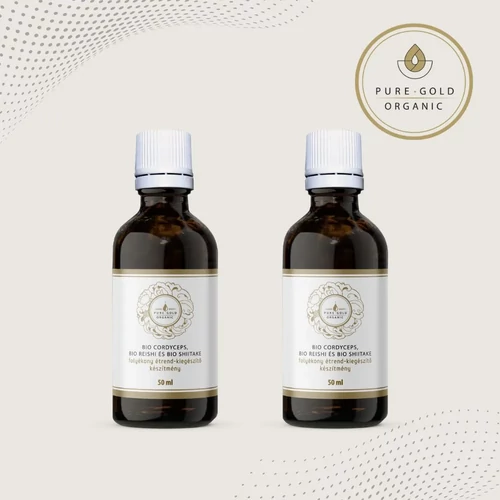 Cordyceps + Reishi + Shiitake – Bio Folyékony Kivonat 2x50ml