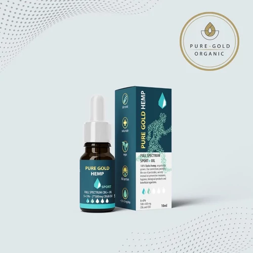5+5% Pure Gold Hemp SPORT+ olaj 10ml