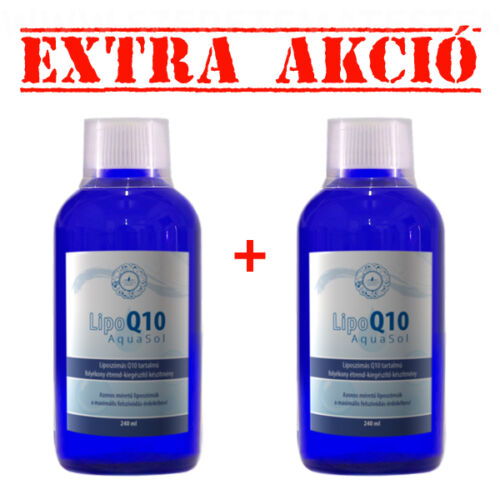 LipoQ10 Aqua Sol - liposzómális koenzim Q10 tartalmú folyékony étrend-kiegészítő 1+1 db