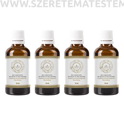 Pure Gold Organic Cordyceps Sinensis with BIO Reishi and Shiitake 4x50ml 