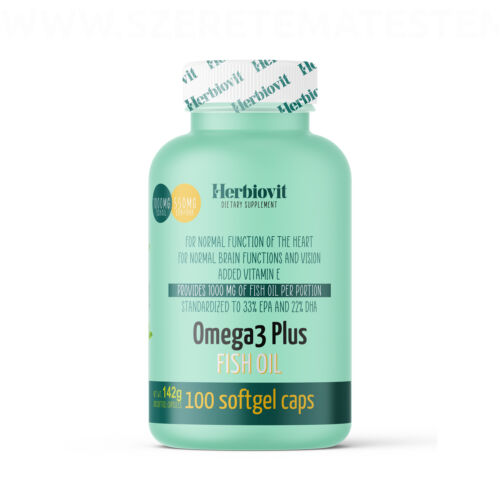 Herbiovit Omega-3 Plus halolaj lágykapszula 100db
