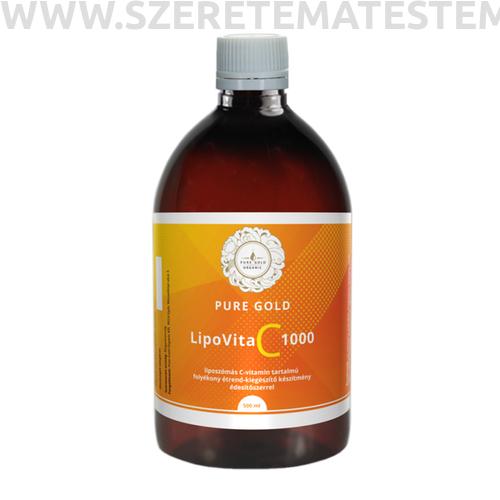 Pure Gold LipoVita C 1000 folyékony liposzómás C vitamin 500 ml